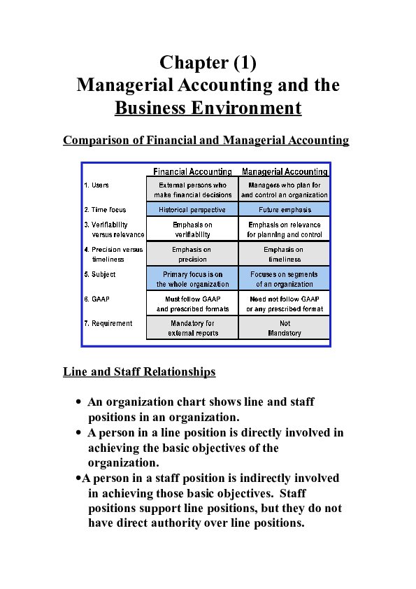 (DOC) Chapter (1) Managerial Accounting and the Business Environment ...