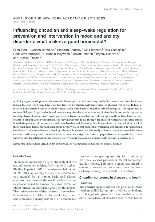 (PDF) Influencing circadian and sleep–wake regulation for prevention ...