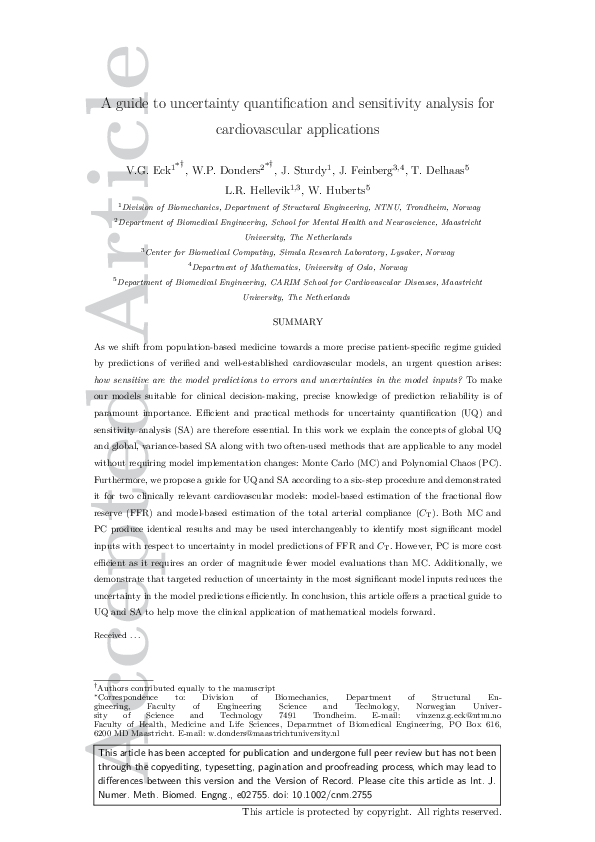 (PDF) A guide to uncertainty quantification and sensitivity analysis ...