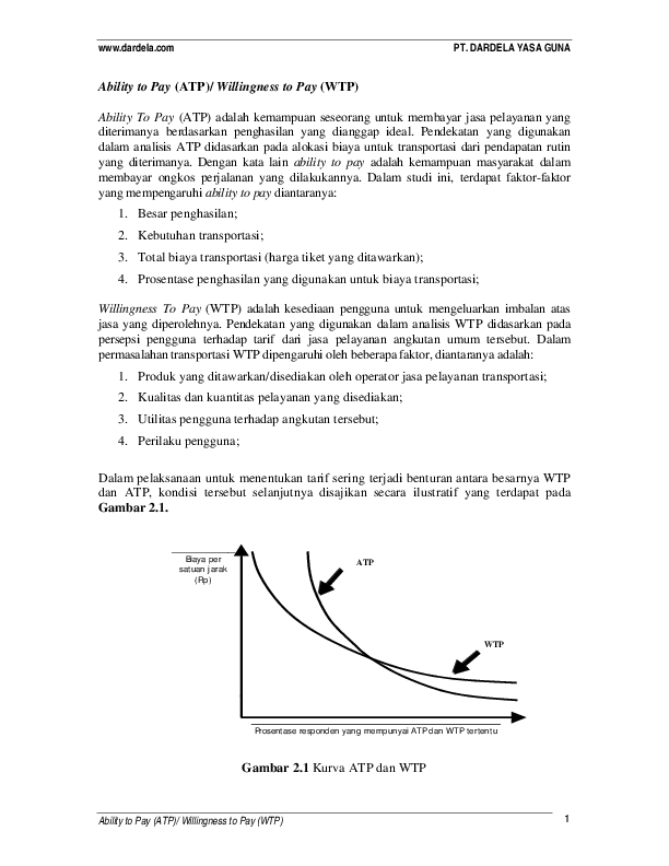(PDF) Ability to Pay (ATP)/ Willingness to Pay (WTP