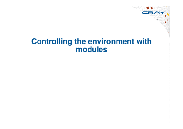 (PDF) Controlling the environment with modules