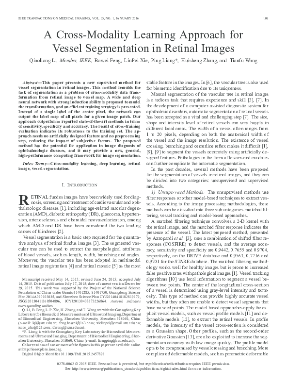 Pdf A Cross Modality Learning Approach For Vessel Segmentation In Pdf A Cross Modality Learning Approach For Vessel Segmentation In