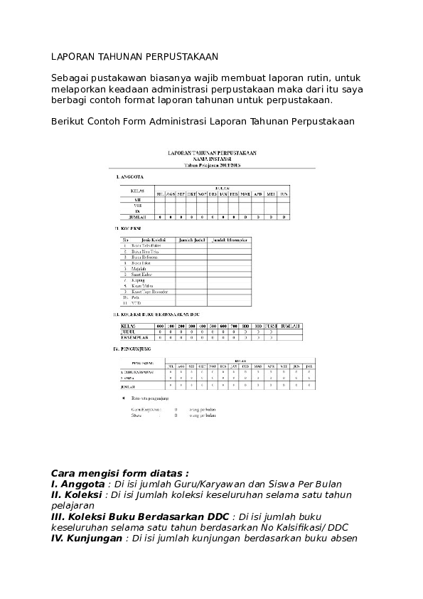 Contoh Laporan Bulanan Perpustakaan Sekolah Pdf Nusagates Contoh Laporan Bulanan Perpustakaan Sekolah Pdf Nusagates