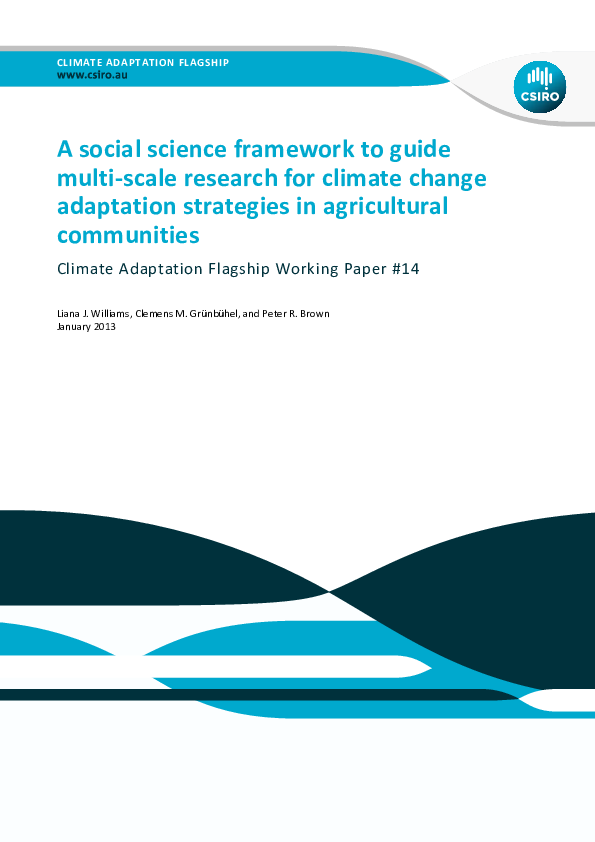 (PDF) A social science framework to guide multi-scale research for ...