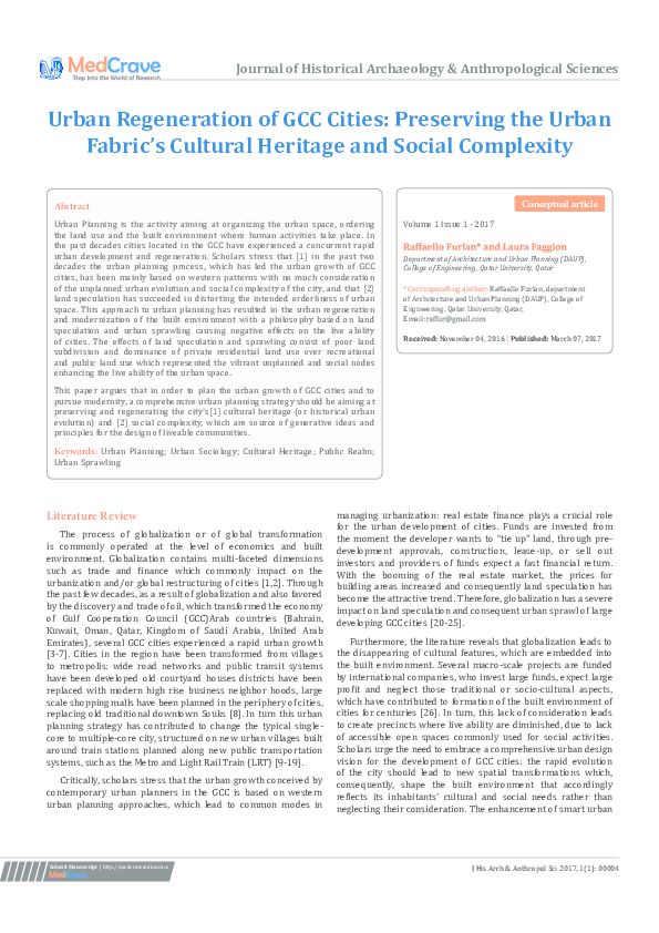 (PDF) Urban Regeneration of GCC Cities: Preserving the Urban Fabric’s ...
