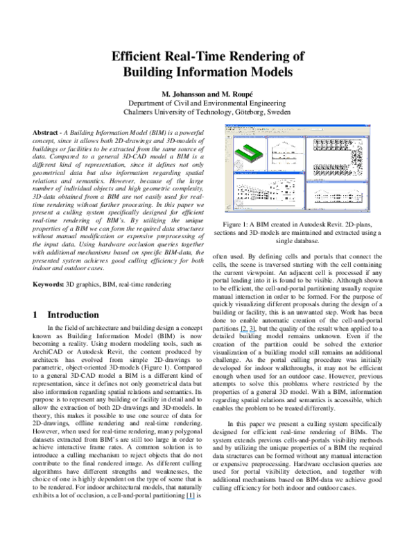 (PDF) Efficient Real-Time Rendering of Building Information Models