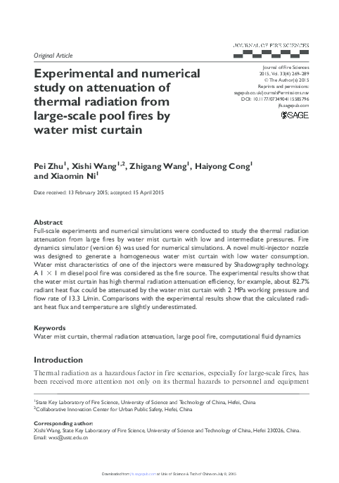 (PDF) Experimental and numerical study on attenuation of thermal ...