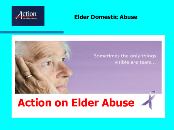 (PDF) Action on Elder Abuse Elder Domestic Abuse