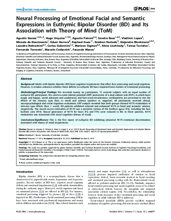 (PDF) Neural Processing of Emotional Facial and Semantic Expressions in ...
