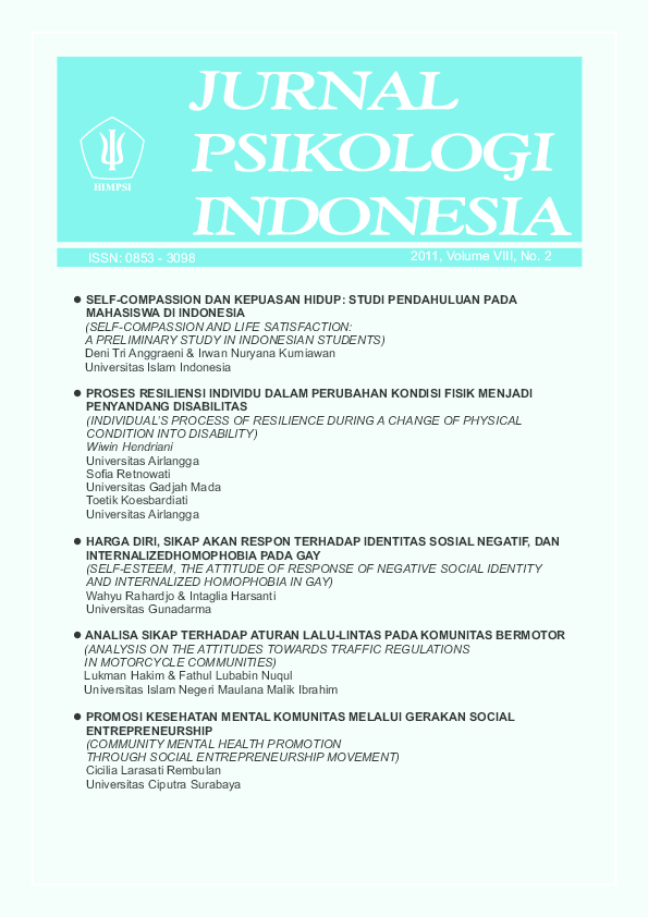 (PDF) Jurnal Psikologi Indonesia vol 8 no 2 2011