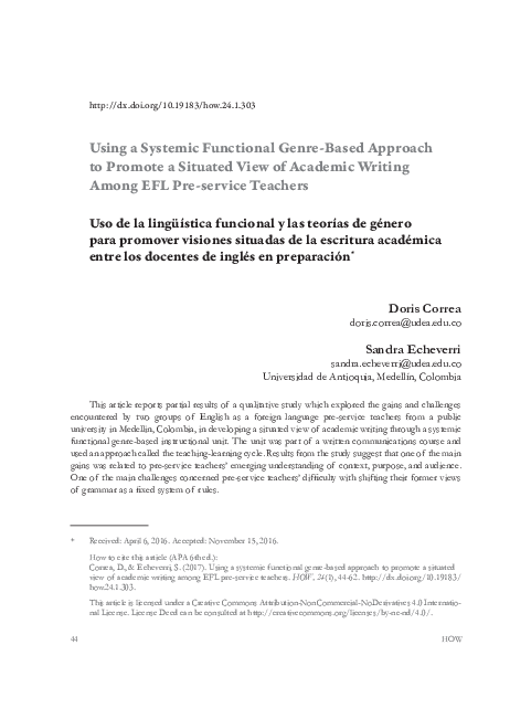 (PDF) Using a Systemic Functional Genre-Based Approach to Promote a ...