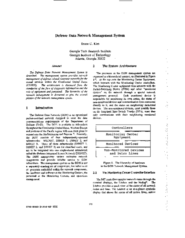 (PDF) Defense data network management system