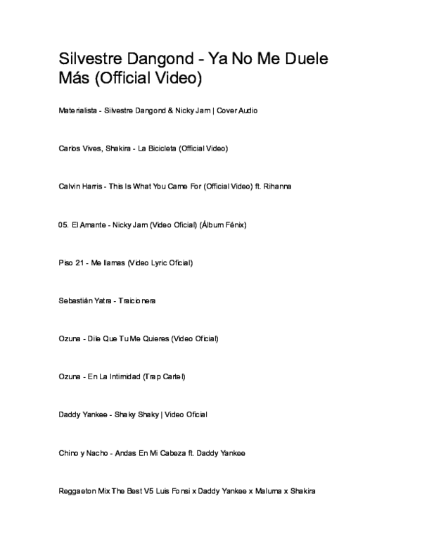 Doc Silvestre Dangond Ya No Me Duele Mas Official Video Jonny Mosh Academia Edu academia edu