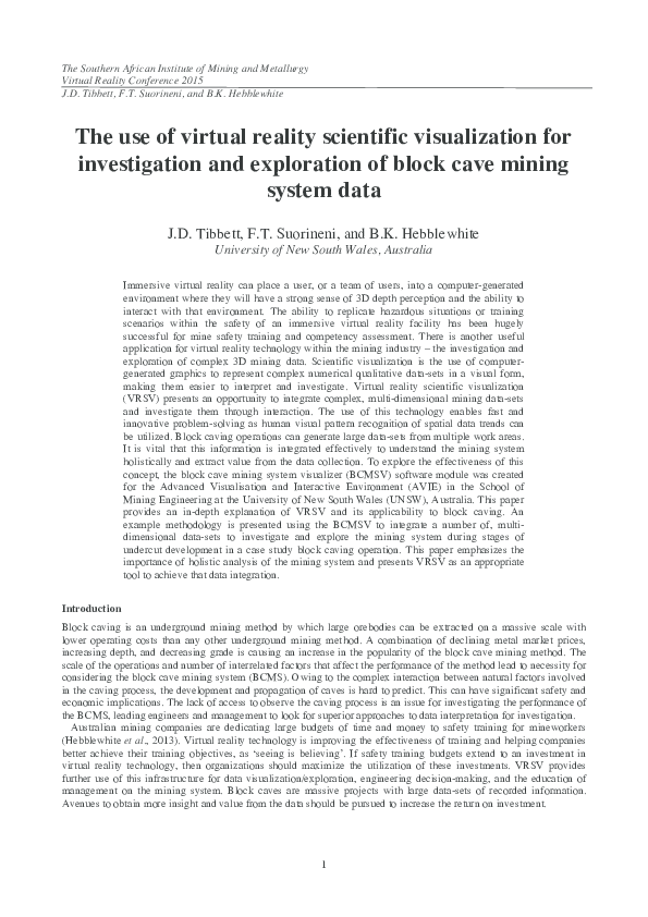 (PDF) The use of virtual reality scientific visualization for ...