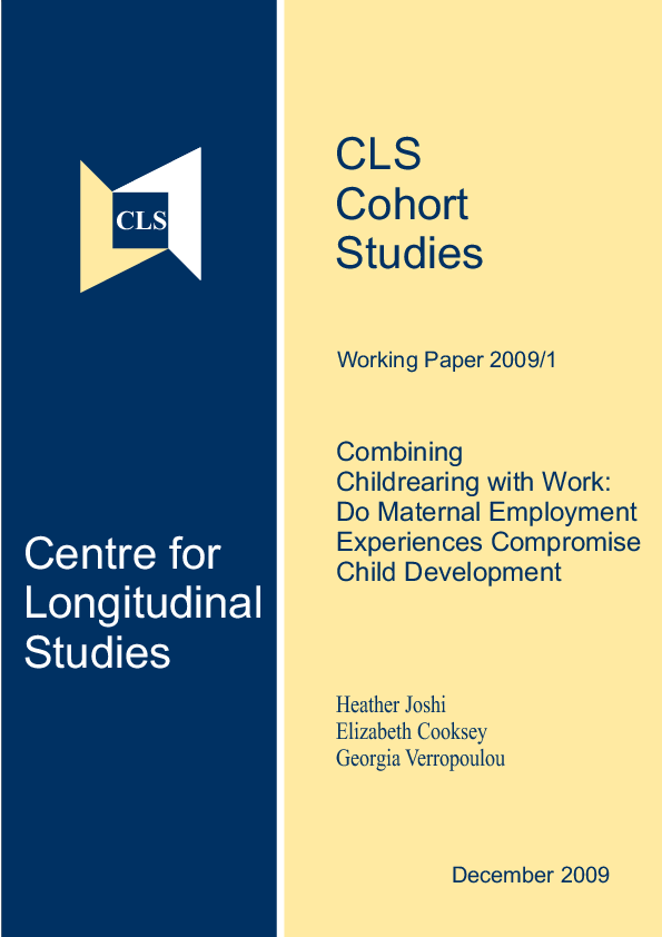 (PDF) Centre for Longitudinal Studies Elizabeth Cooksey Academia.edu