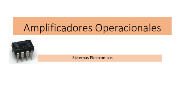 (PDF) Amplificadores Operacionales