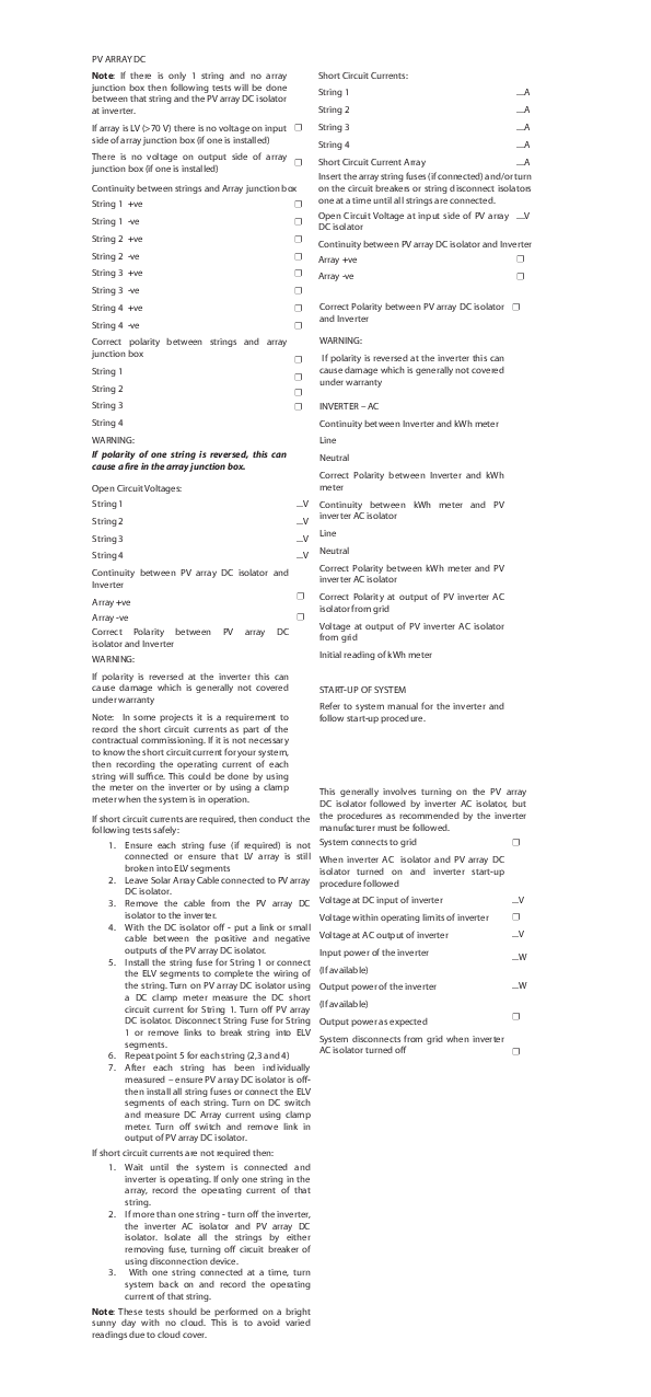 (PDF) Commissioning Test Sheets