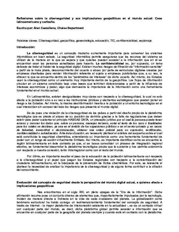 (DOC) Reflexiones sobre la ciberseguridad y sus implicaciones ...