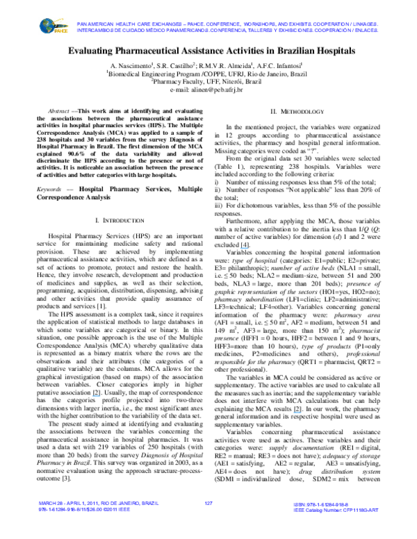 (PDF) Evaluating pharmaceutical assistance activities in Brazilian ...