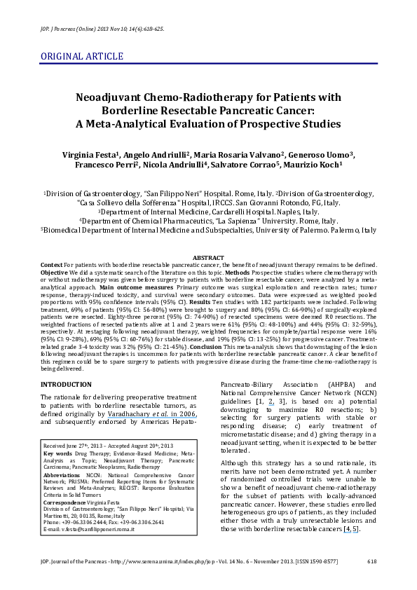 (PDF) Neoadjuvant chemoradiotherapy for patients with high-risk ...