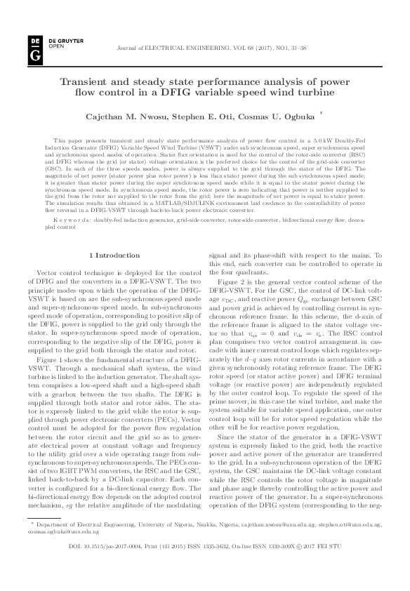 (PDF) Transient and steady state performance analysis of power flow ...
