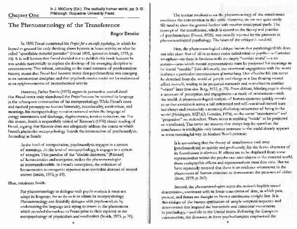 (PDF) Phenomenology of the transference 2016