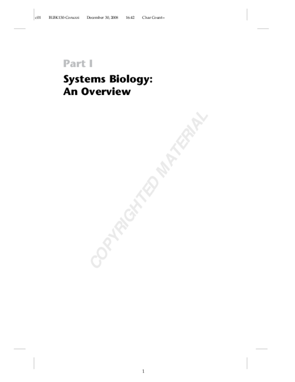 (PDF) Systems Biology Principles and Applications in Plant Research