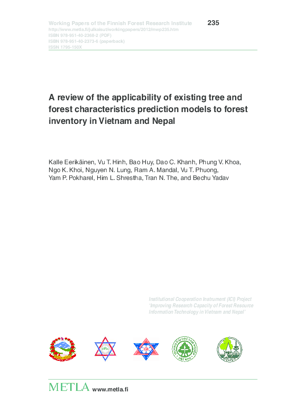 (PDF) A review of the applicability of existing tree and forest ...