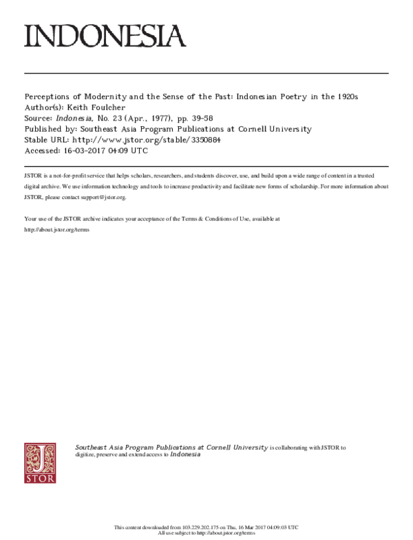 Pdf Perceptions Of Modernity And The Sense Of The Past