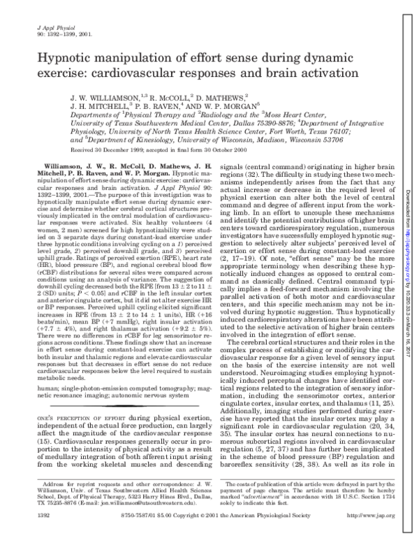 (PDF) Determinant Of Endurance Exercise Performance Counterpoint ...