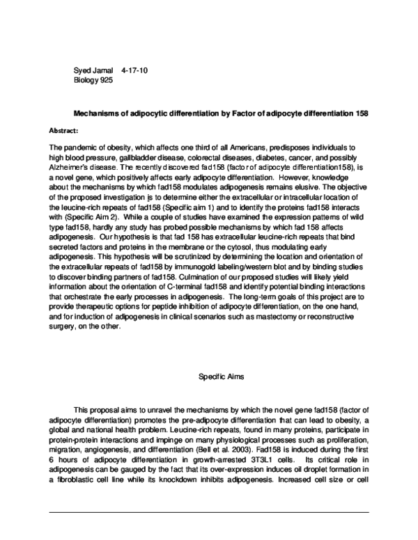 (PDF) Mechanisms of adipocytic differentiation by Factor of adipocyte ...