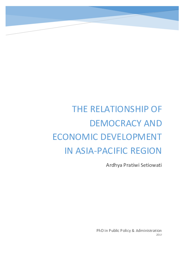 (PDF) THE RELATIONSHIP OF DEMOCRACY AND ECONOMIC DEVELOPMENT IN ASIA ...