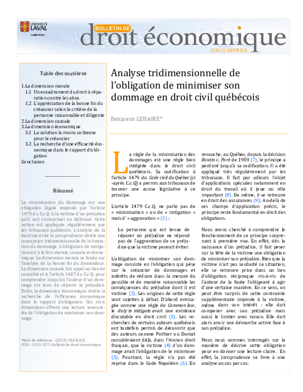 les caractères du dommage réparable