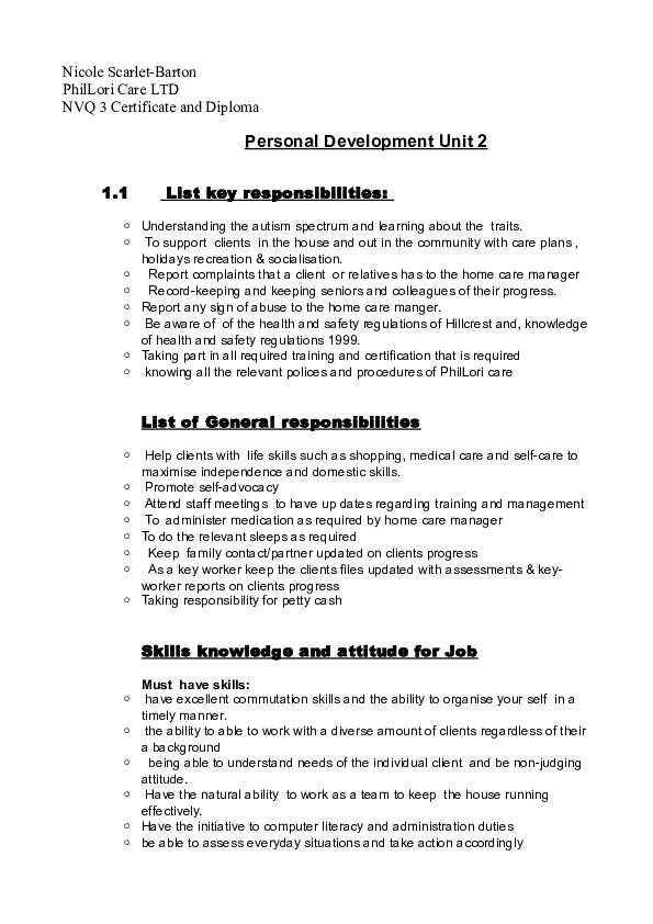 Personal Development Unit 2