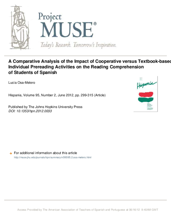 (PDF) A Comparative Analysis of the Impact of Cooperative versus ...