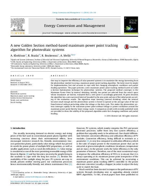 (PDF) A new Golden Section method-based maximum power point tracking ...