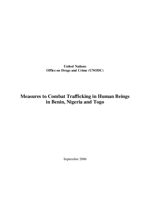 (PDF) Measures to Combat Trafficking in Human Beings in Benin, Nigeria