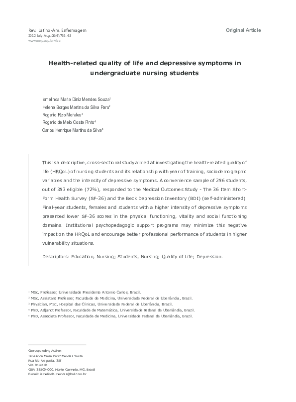 (PDF) Health-related quality of life and depressive symptoms in ...