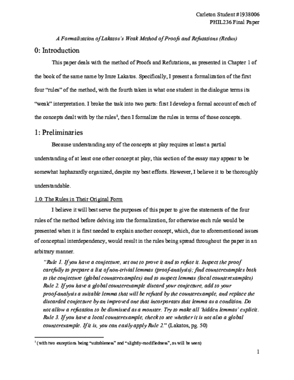 Lakatos Proofs And Refutations Pdf