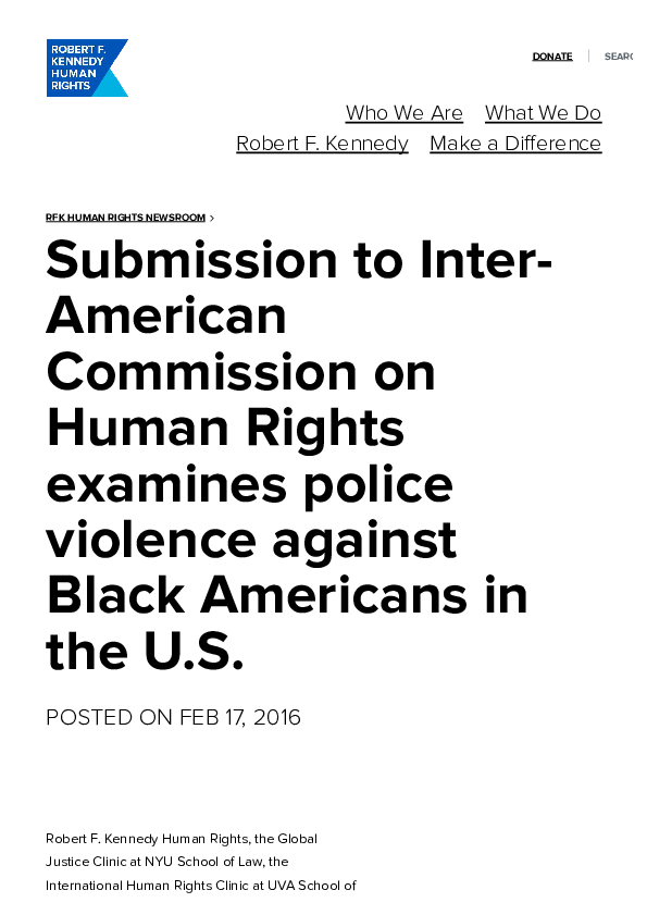 (PDF) Submission to Inter- American Commission on Human Rights examines ...
