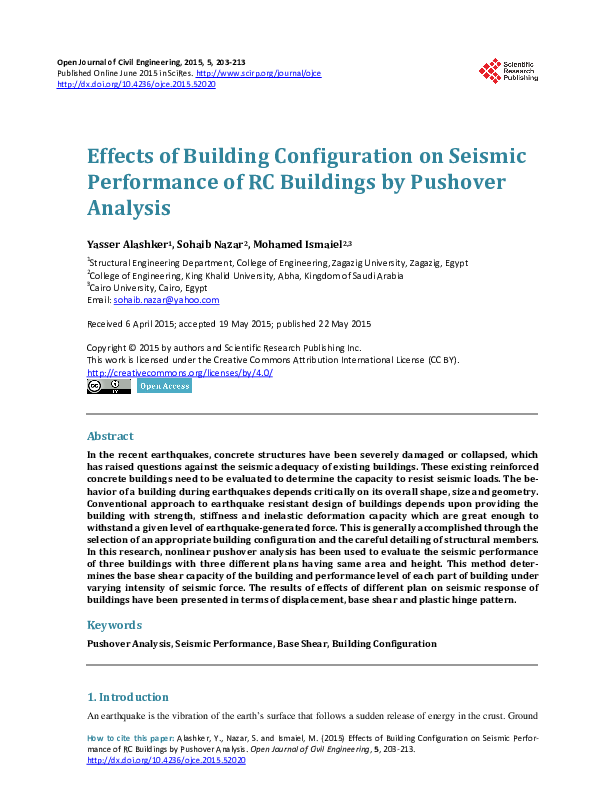 (PDF) Effects of Building Configuration on Seismic Performance of RC ...
