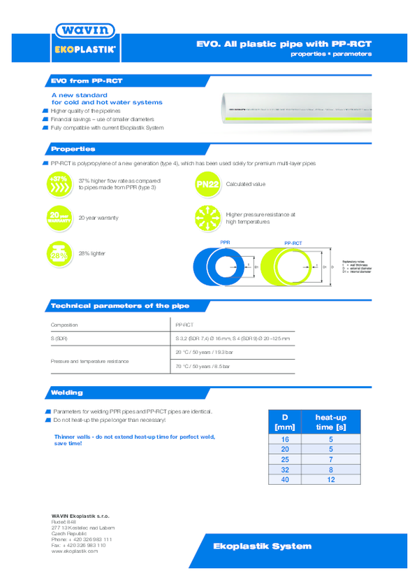 (PDF) EVO. All plastic pipe with PPRCT EVO from PPRCT Properties