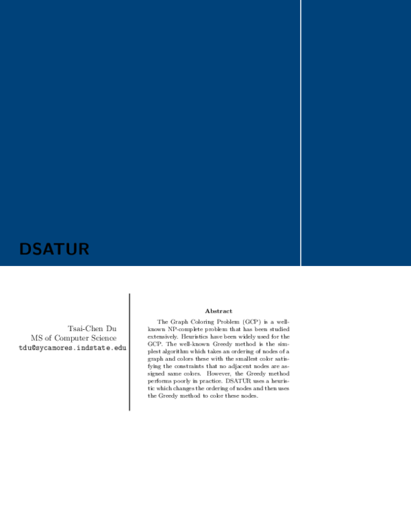 (PDF) DSATUR