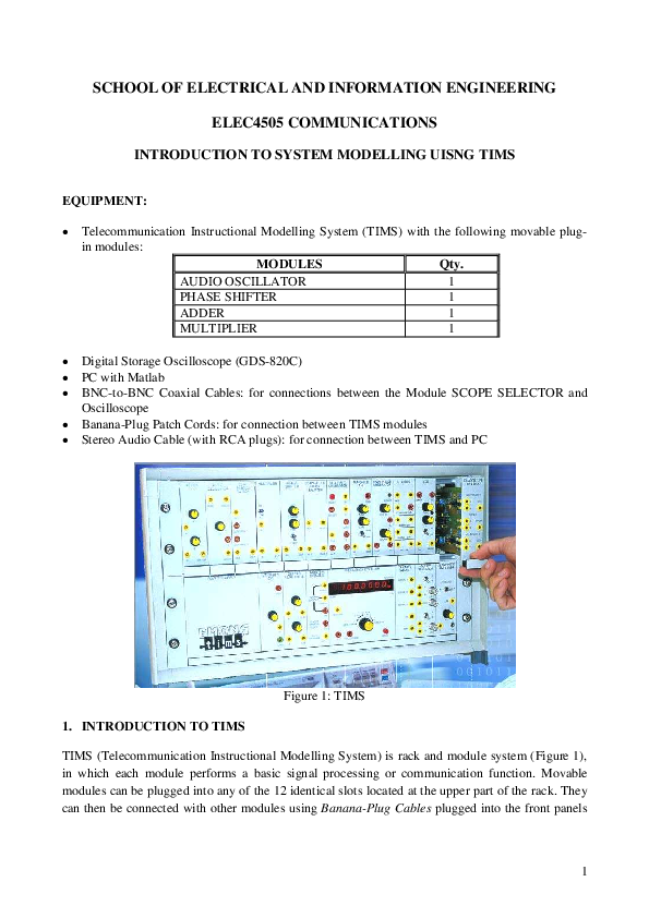 (PDF) SCHOOL OF ELECTRICAL AND INFORMATION ENGINEERING