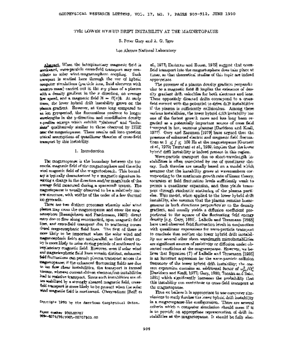(PDF) The lower hybrid drift instability at the magnetopause