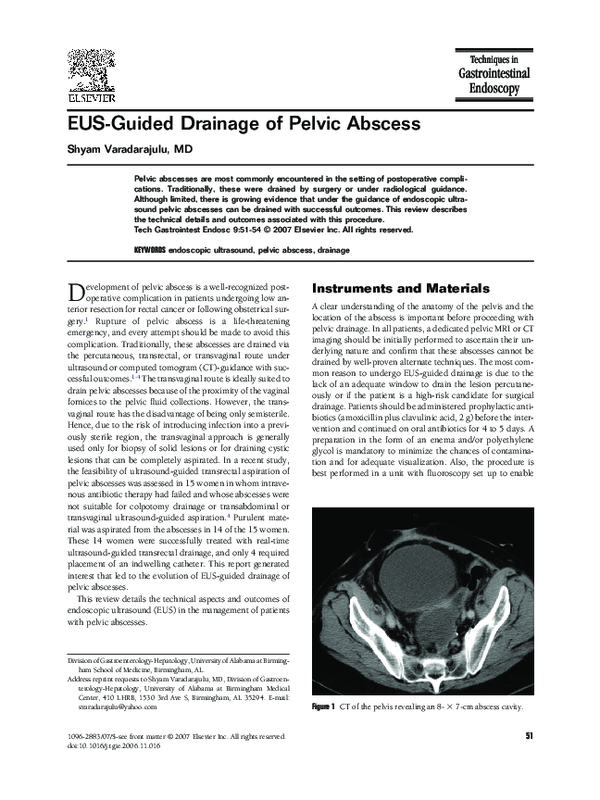 (PDF) EUS-guided drainage of pelvic abscess