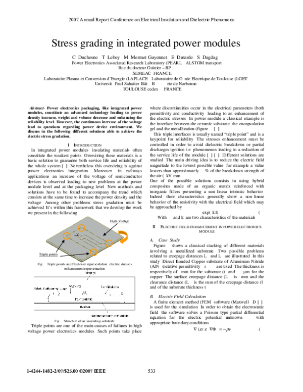 (PDF) Stress grading in integrated power modules
