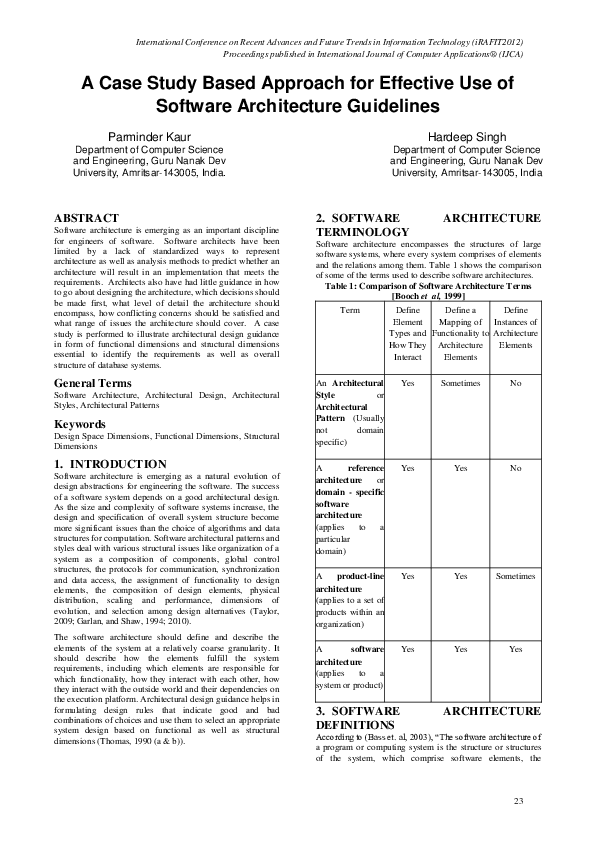 (PDF) A Case Study based Approach for Effective use of Software ...