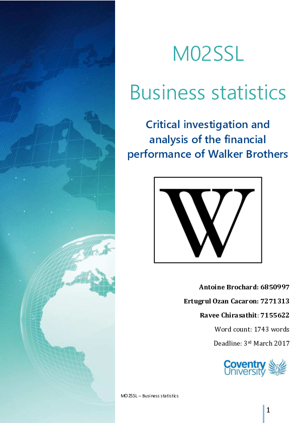 (PDF) M02SSL Business statistics Critical investigation and analysis of ...