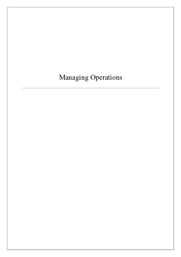 (DOC) Managing Operations